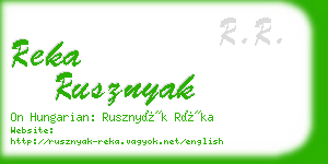 reka rusznyak business card